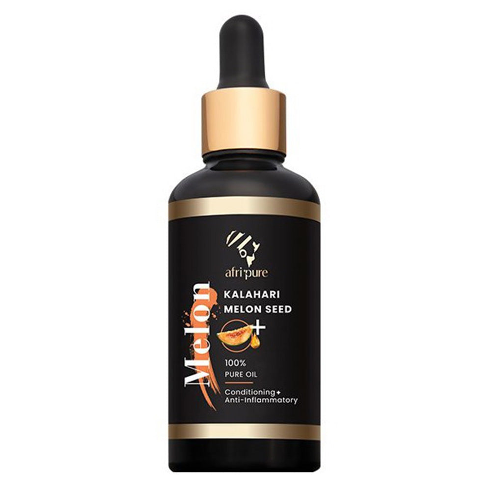 Afri Pure Natural Kalahari Melon Seed Hair and Skin Oil for Deep Moisturizing and Nourishment 1.7Oz (50ml)