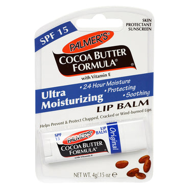 Palmer's Cocoa Butter Formula Ultra Moisturizing Lip Balm SPF 15 Original 0.15 oz, 12 Pack