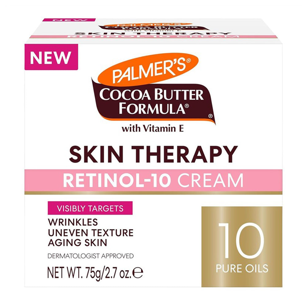 Palmers Cocoa Butter Retinol 10 Moisturizer Face Cream Skin Therapy Reduce Fine Lines and Uneven Skin Tone 2.7Oz (75g)