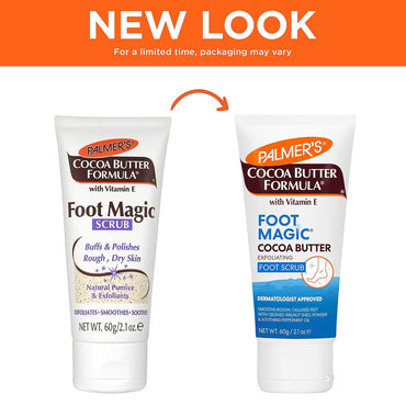 Palmers Cocoa Butter Formula Foot Magic Scrub Tube, 2.1 Oz