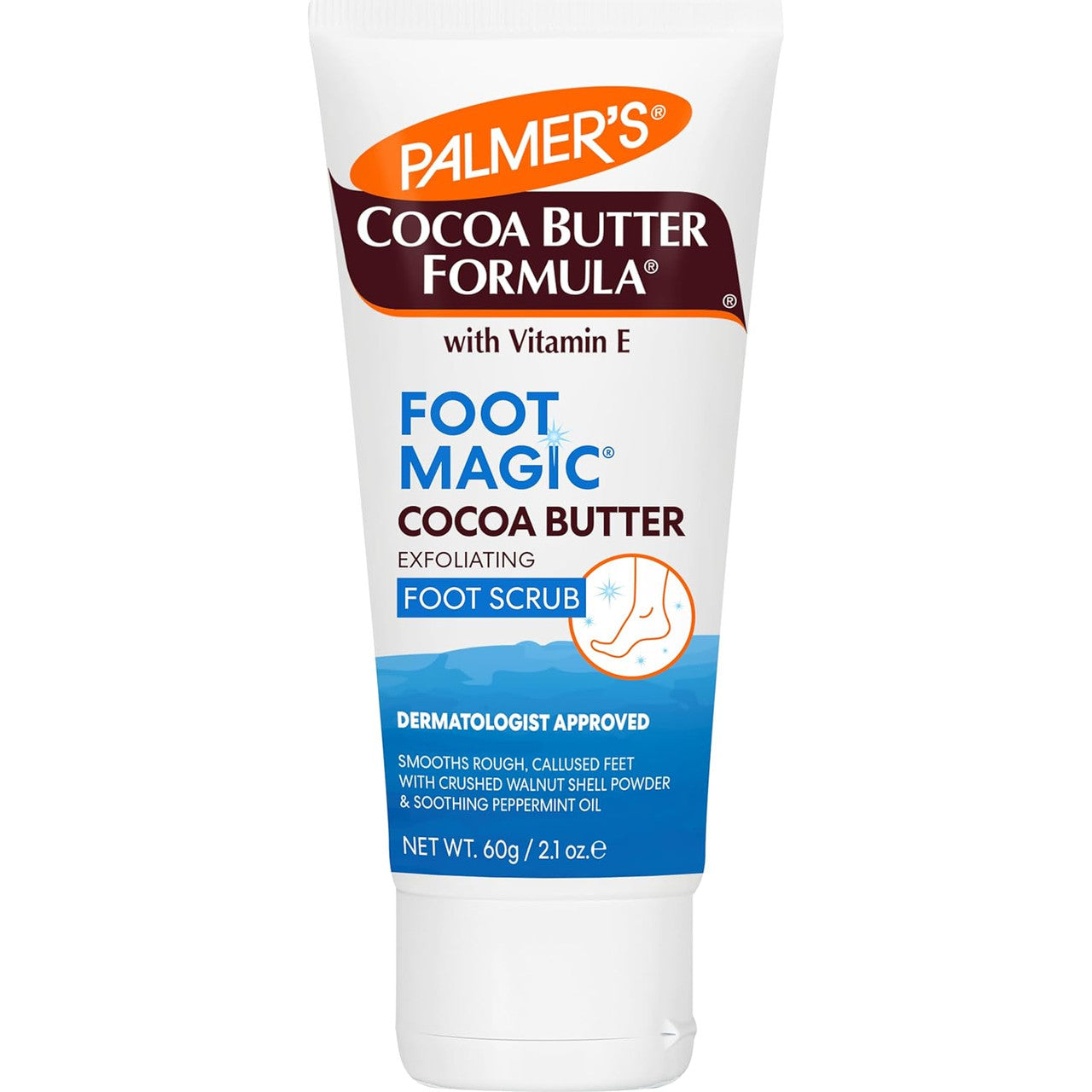Palmers Cocoa Butter Formula Foot Magic Scrub Tube, 2.1 Oz