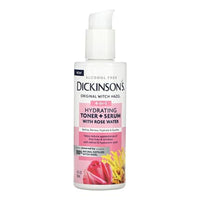 Dickinson Witch Hazel 4 in 1 Hydrating Toner and Serum with Rose Water, 4 Oz