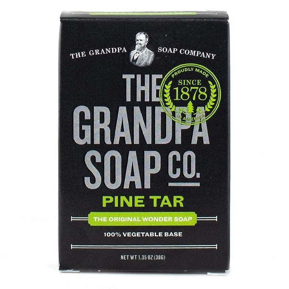 The Grandpa Soap Company Pine Tar Bar Soap Soothes and Cleanses Skin 1.35Oz (38g)
