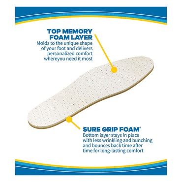 Dr. Scholls Comfort Double Air-Pillo Insoles, Extra Thick Cushioning,  (M 7-13/W 5-10), 1 Pair