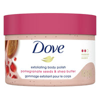 Dove Exfoliating Body Polish Body Scrub with Pomegranate and Shea butter, 10.5 Oz