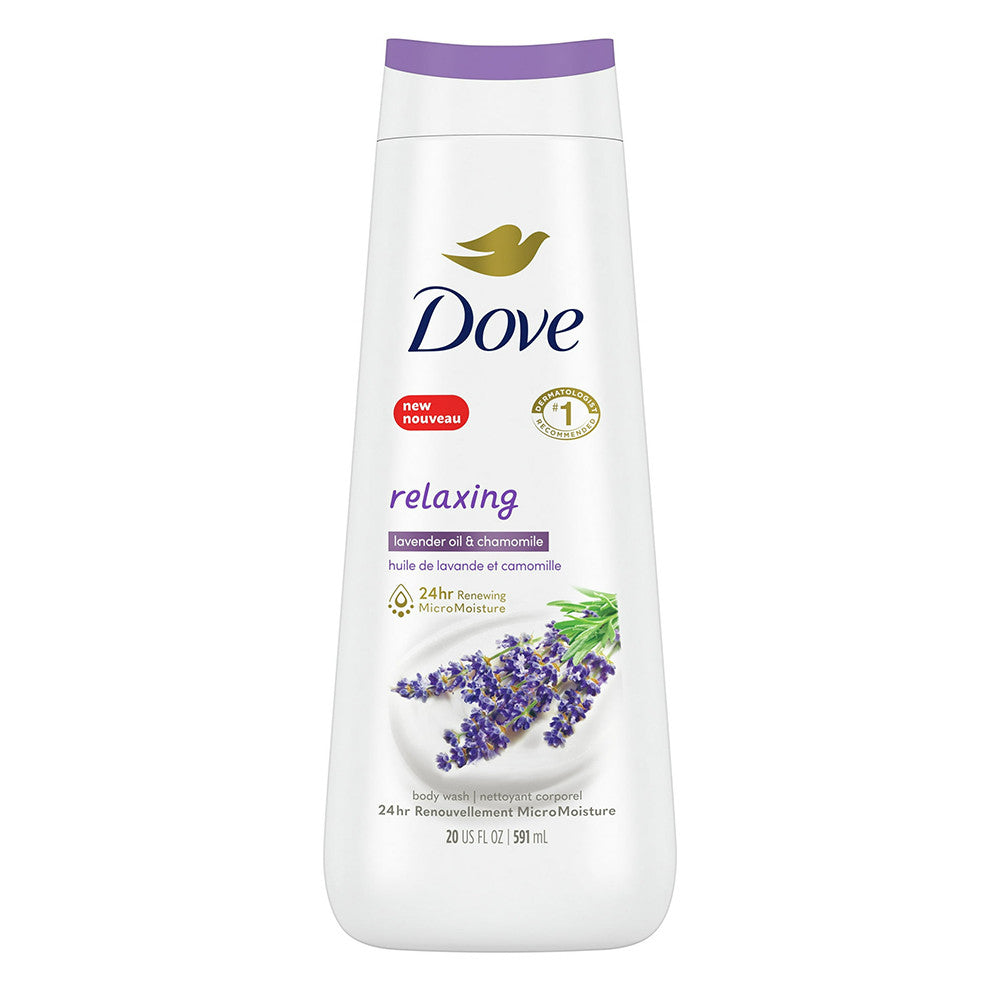 Dove Relaxing Body Wash Lavender Oil and Chamomile Cleanser, 20 Oz