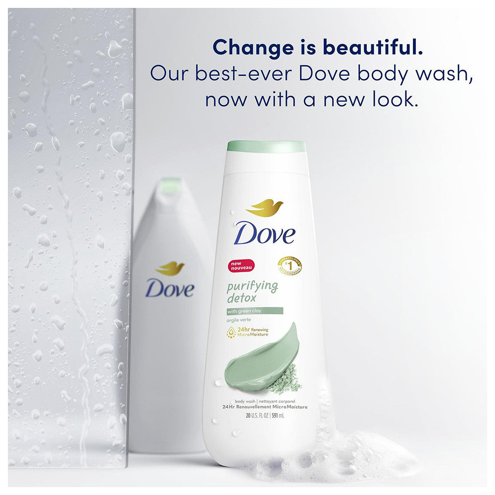Dove Purifying Detox Nourishing Body Wash for Dry Skin, 22 Oz
