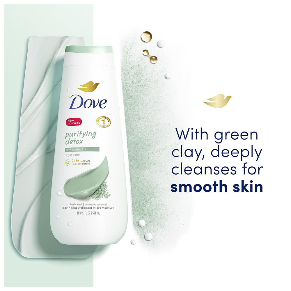 Dove Purifying Detox Nourishing Body Wash for Dry Skin, 22 Oz