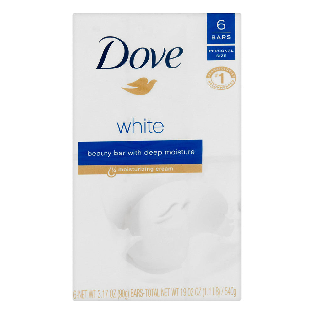 Dove Original Moisturizer Cream Bar, White, 6 Ea, 3.17 Oz