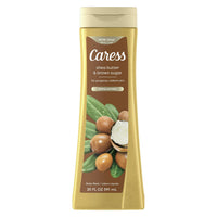 Caress Body Wash for Women, Shea Butter and Brown Sugar, for Dry Skin, 20 Oz