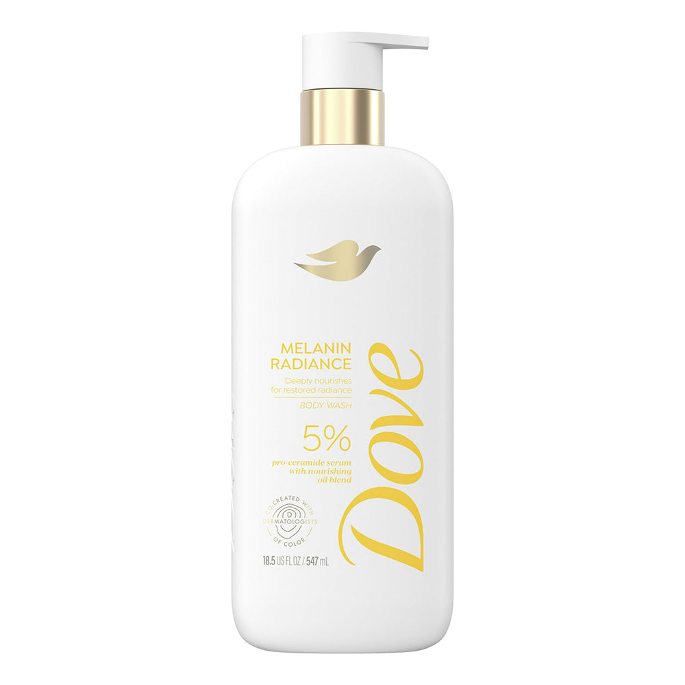 Dove Melanin Radiance Body Wash Nourishes and Enhances Skin Glow 18.5Oz (547ml)