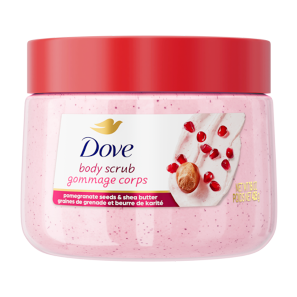 Dove Pomegranate and Shea Butter Body Scrub Softens and Nourishes Skin 15Oz (425g)
