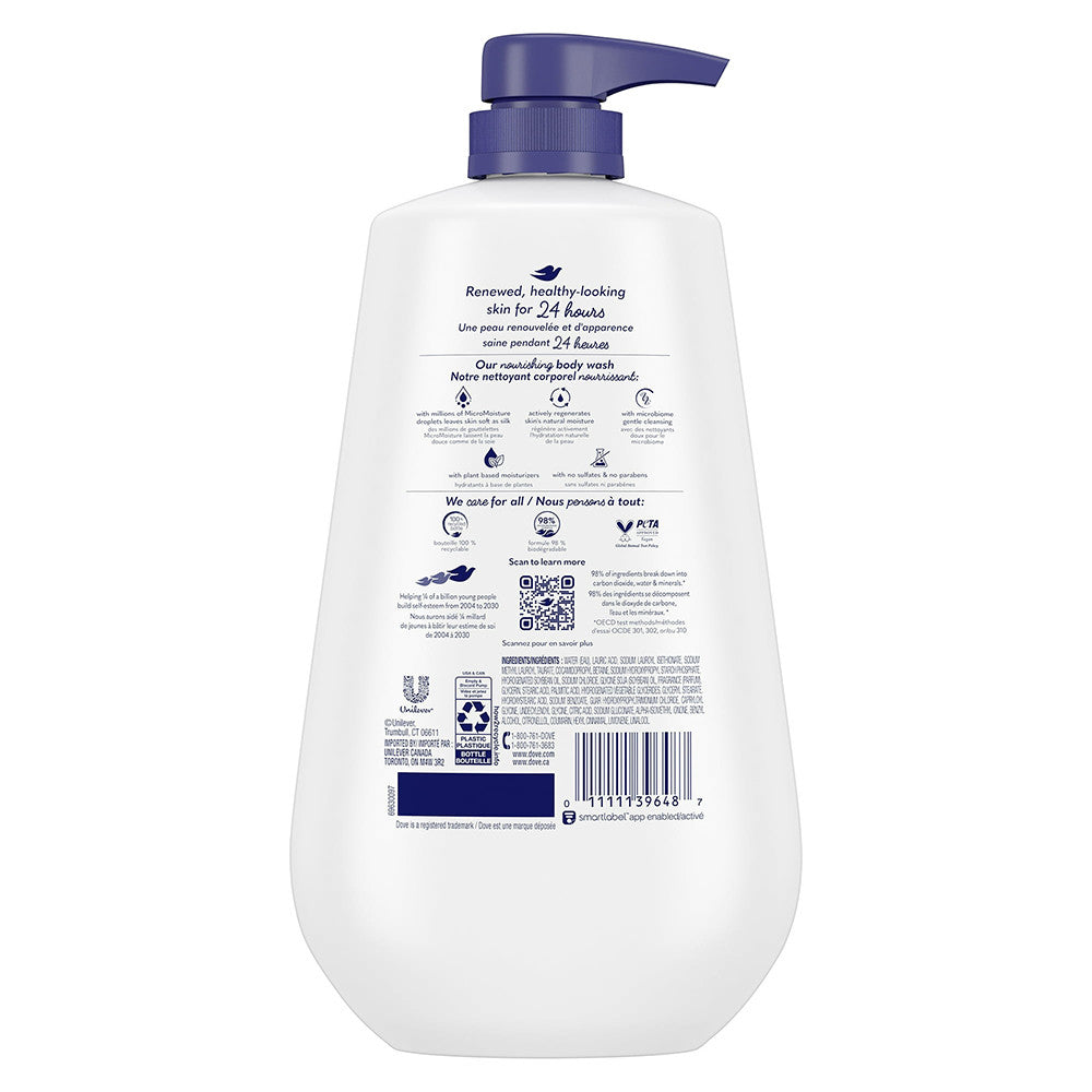 Dove Deep Moisture Nourishing Long Lasting Body Wash, 30.6 Oz