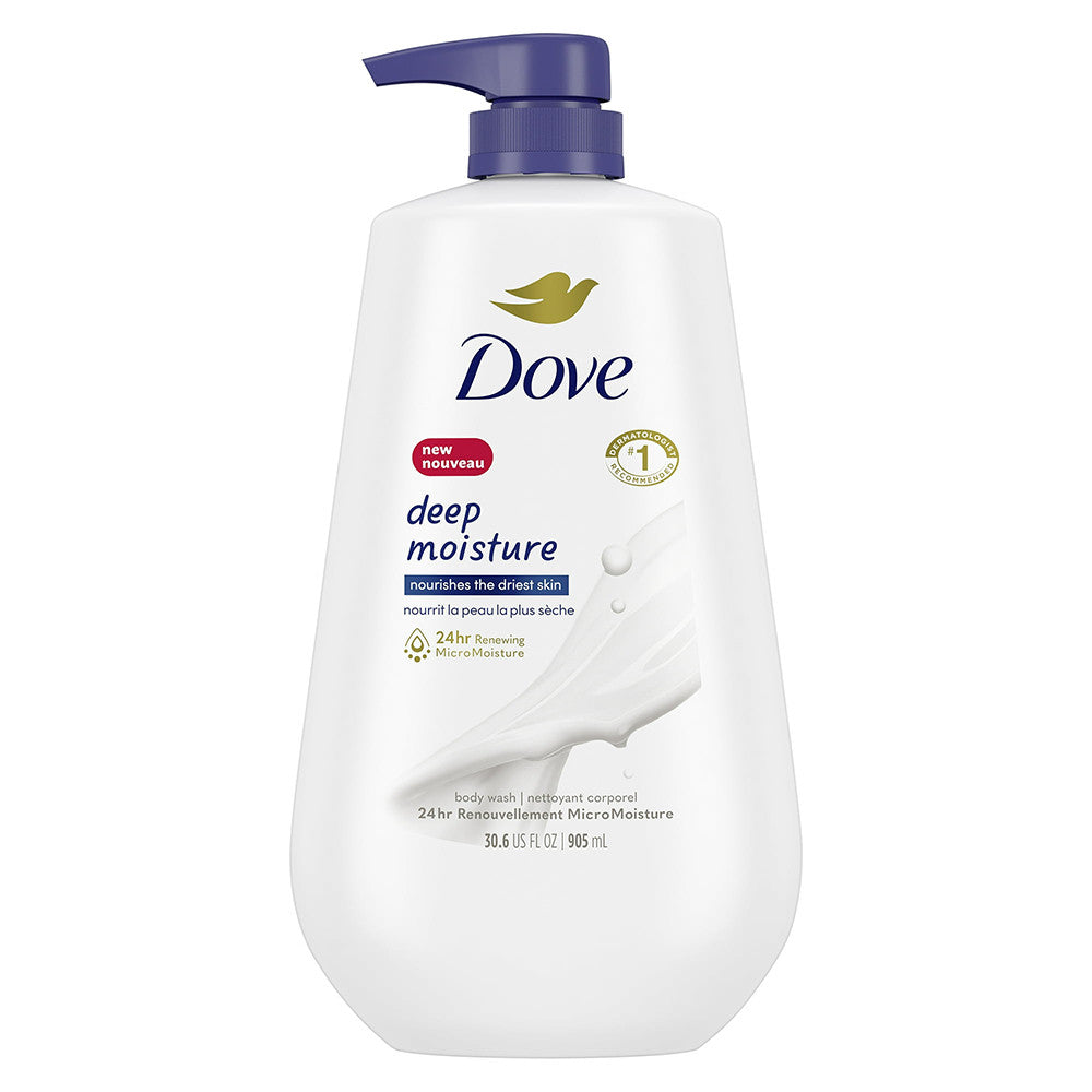 Dove Deep Moisture Nourishing Long Lasting Body Wash, 30.6 Oz