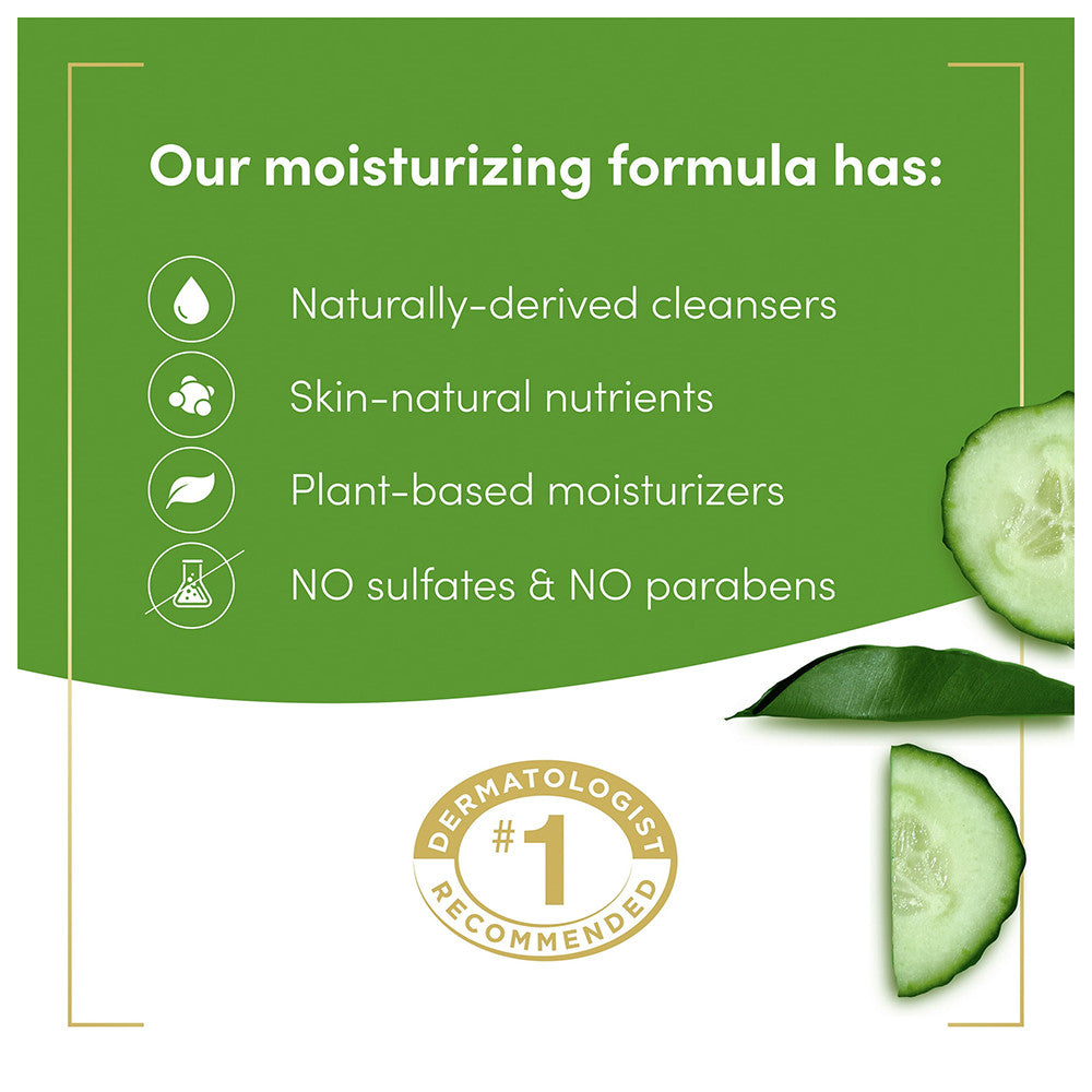 Dove Refreshing Long Lasting Gentle Body Wash, Cucumber and Green Tea, 30.6 Oz