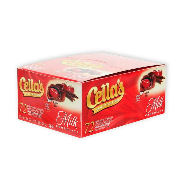 Cella Covered Cherry Dark Chocolate, Contains Soy And Milk, 72 Ea