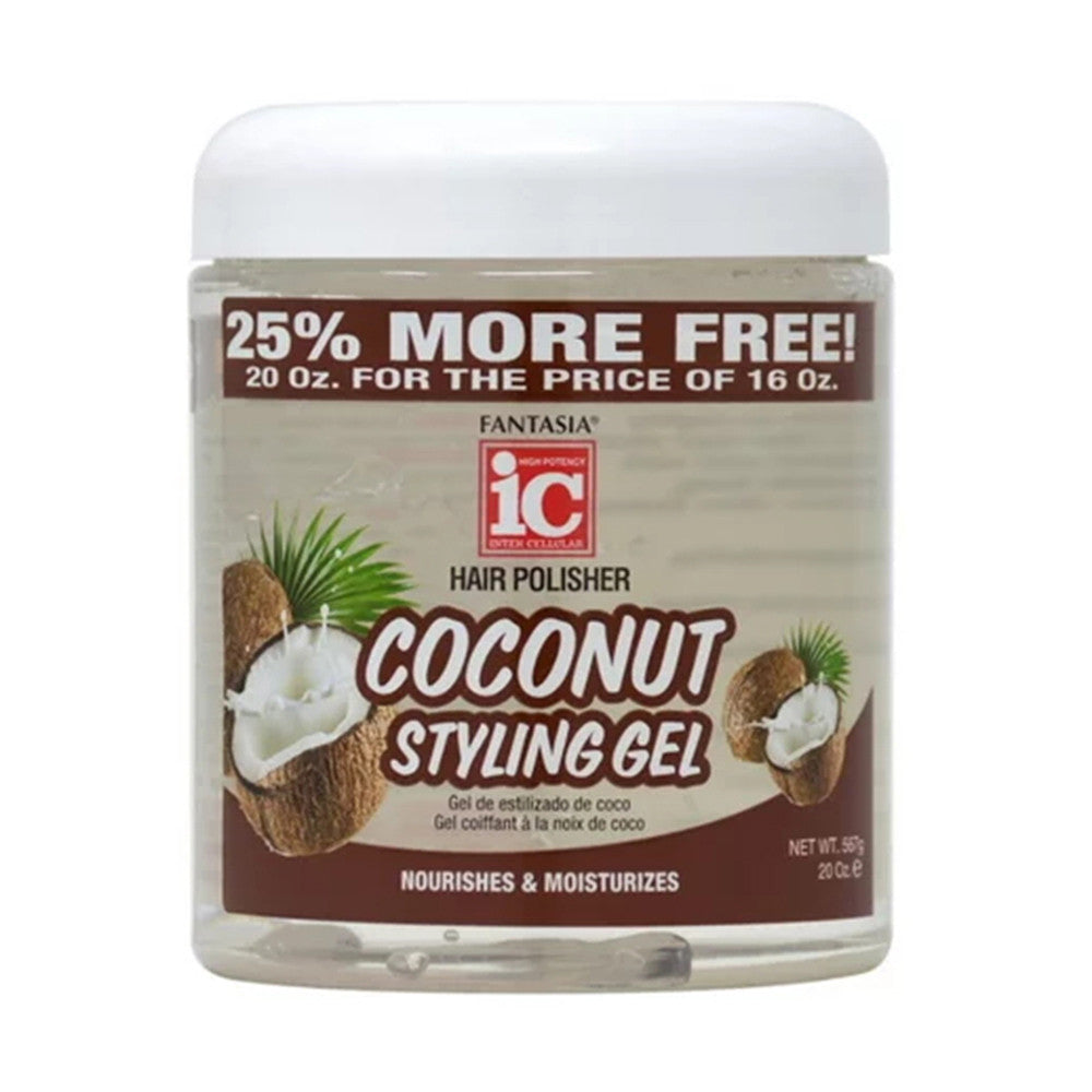 Fantasia Ic Coconut Styling Gel, 20 Oz