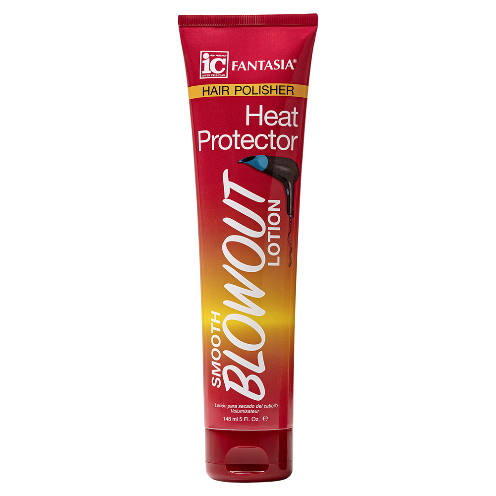 Fantasia IC Heat Protector Blowout Lotion for Smooth Hairstyles 5Oz (148ml)