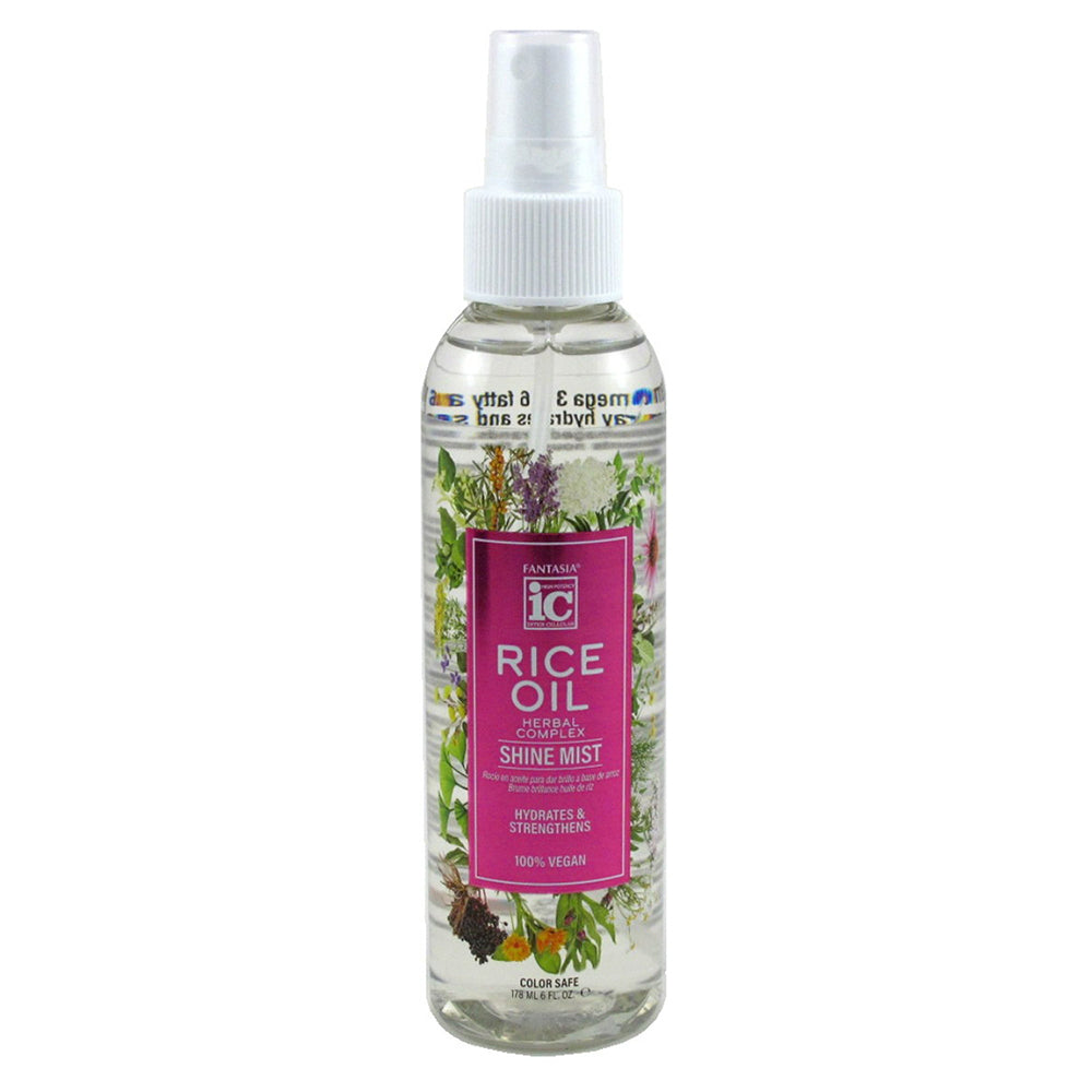 Fantasia IC Rice Oil Shine Mist Hydrates and Strengthens Hair 6Oz (178ml)