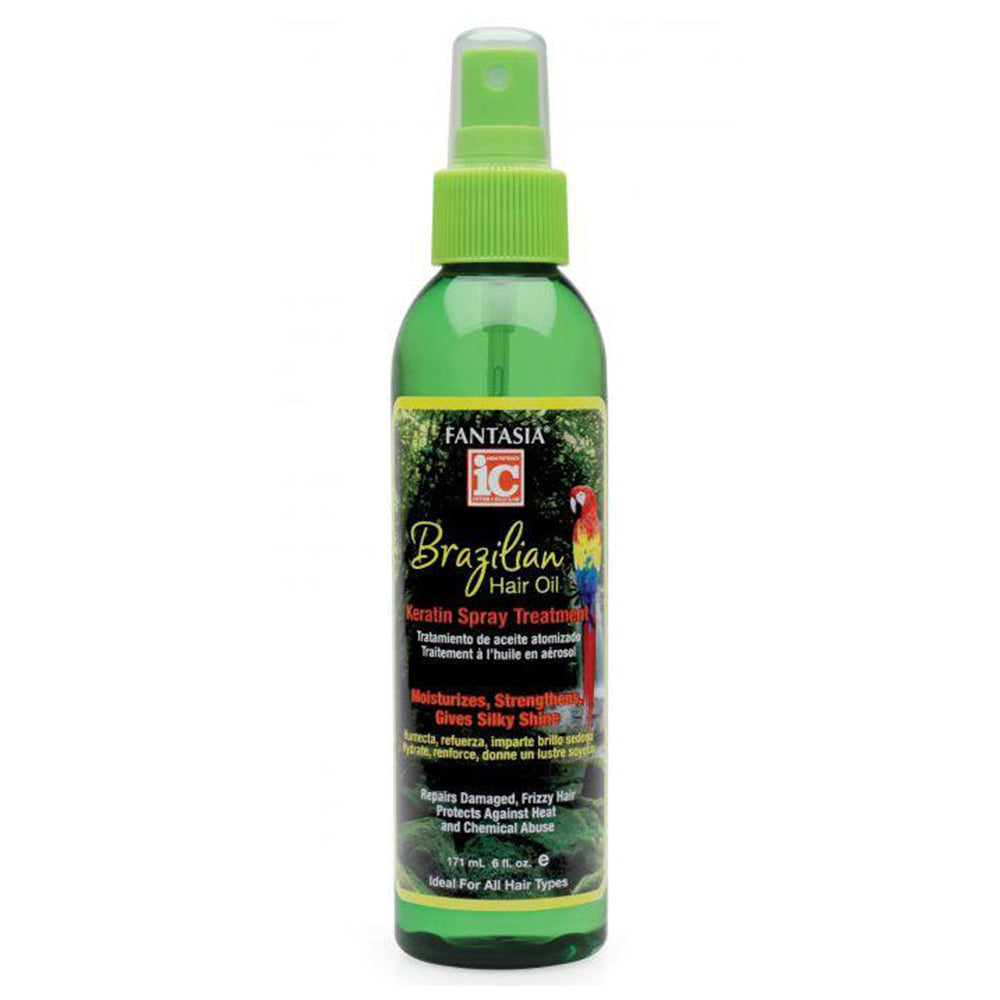 Fantasia Brazilian Hair Oil Keratin Spray Treatment for Strengthening Smoothing and Shine 6Oz (171ml)