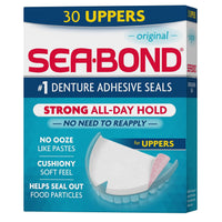 Sea Bond Upper Denture Adhesive Wafers, Original, 30 Ea