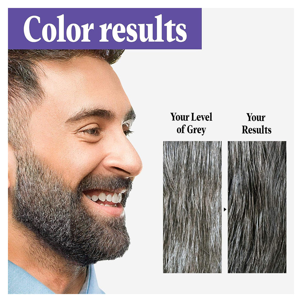 Just For Men Touch of Gray Mustache and Beard Hair Color, Dark Brown and Black, 1 Ea