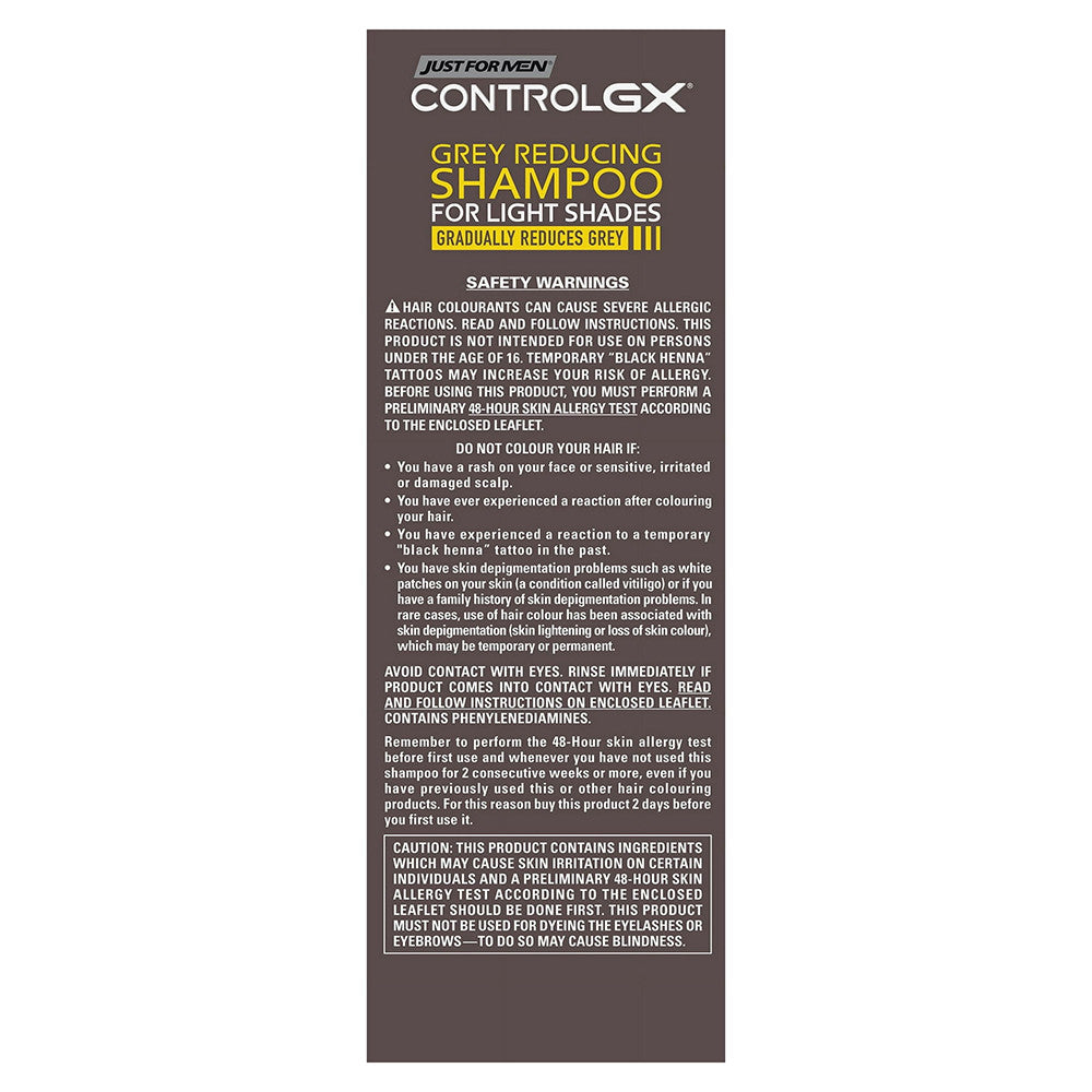 Just For Men Control GX Grey Reducing Shampoo for Light Shades, 4 Oz