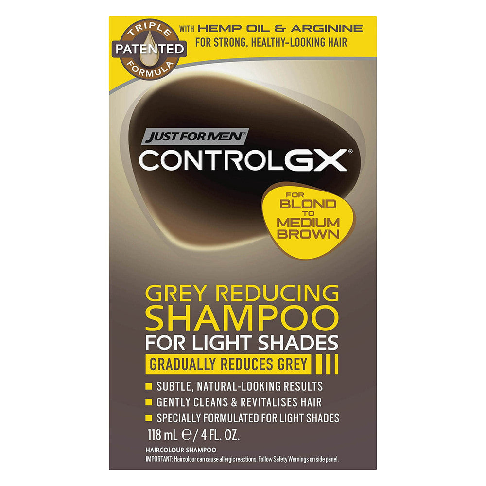 Just For Men Control GX Grey Reducing Shampoo for Light Shades, 4 Oz
