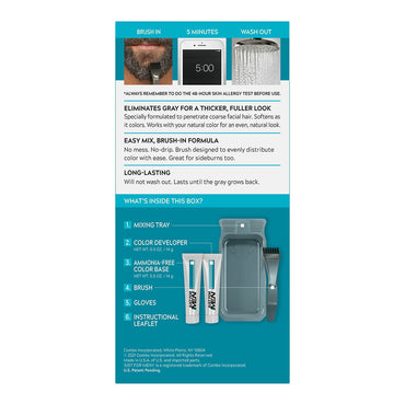 Just For Men Mustache and Beard Brush-In Color Gel, Blond M-10/15, 1 Ea