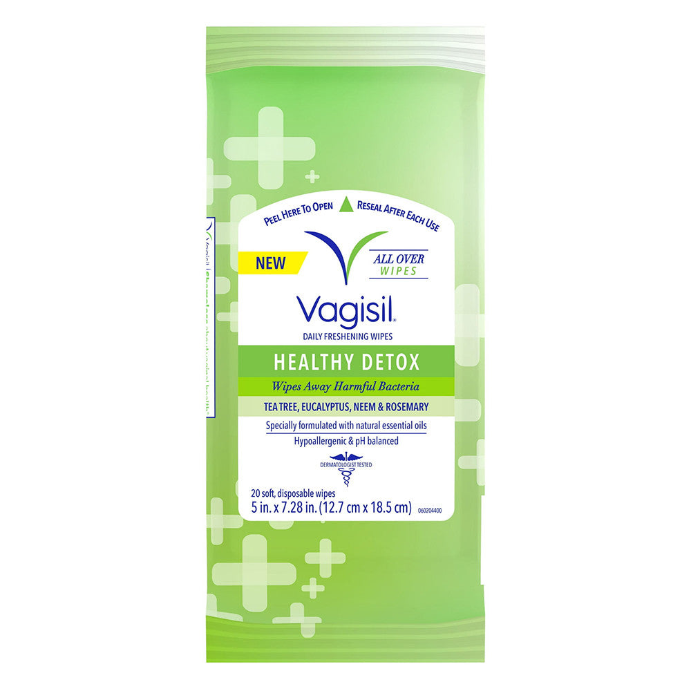 Vagisil Healthy Detox Daily Freshening Wipes, 20 Ea