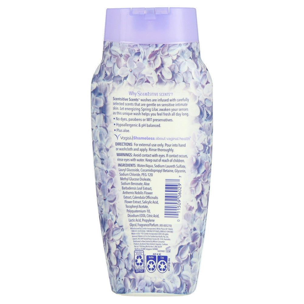 Vagisil Sensitive Scents Feminine Wash, Spring Lilac Scent, 12 Oz