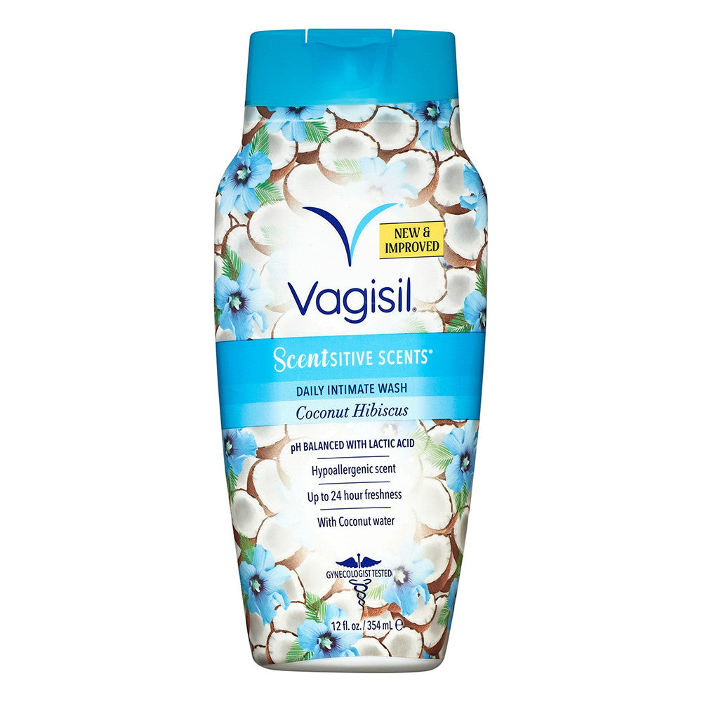 Vagisil Scentsitive Scents Feminine Wash Coconut Hibiscus Scent, 12 Oz