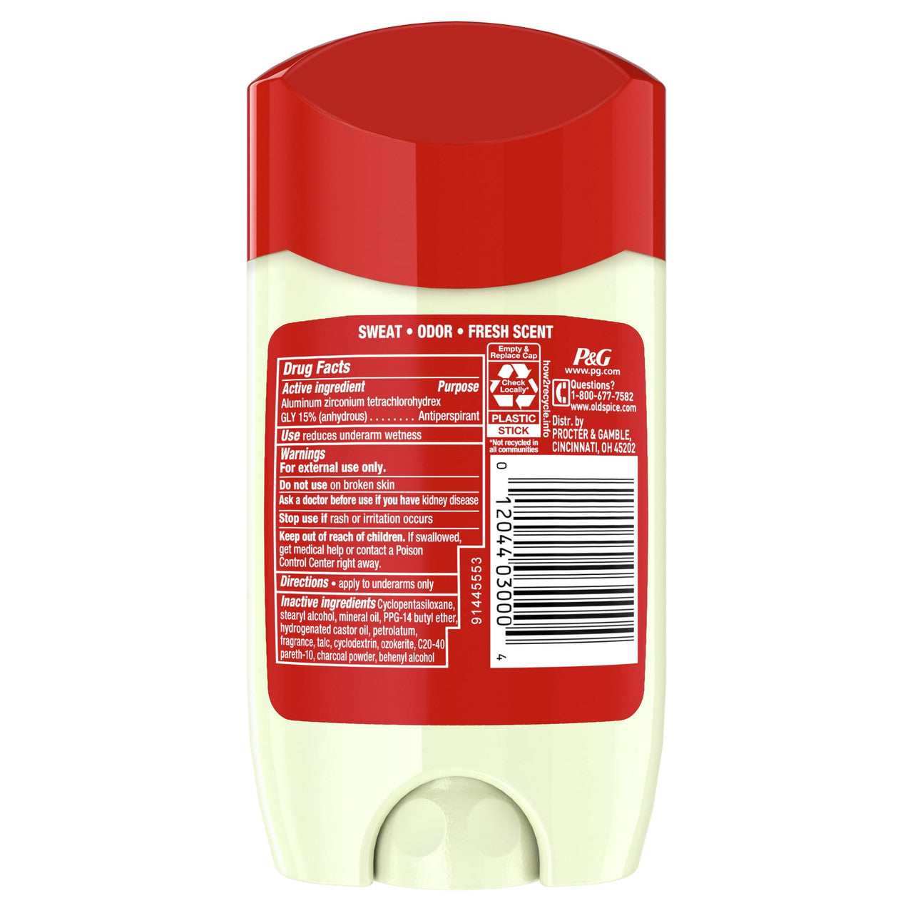 Old Spice Fresher Collection Volcano Invisible Solid Antiperspirant and Deodorant, 2.6 Oz