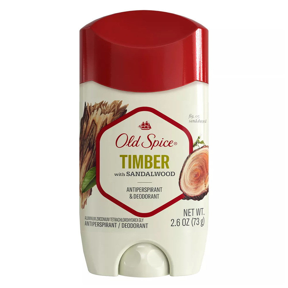 Old Spice Mens Timber with Sandalwood Antiperspirant Deodorant, 2.6 Oz
