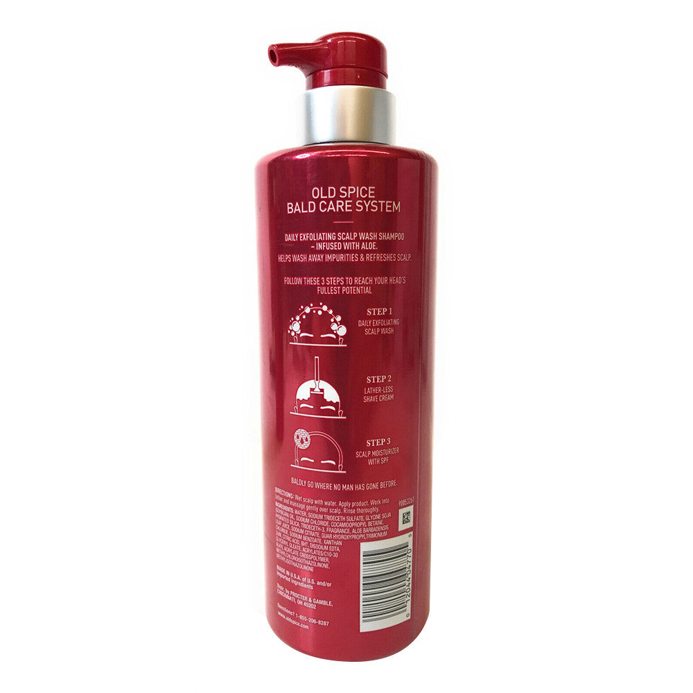 Old Spice Bald Care System Daily Exfoliating Scalp Wash, 17.9 Oz
