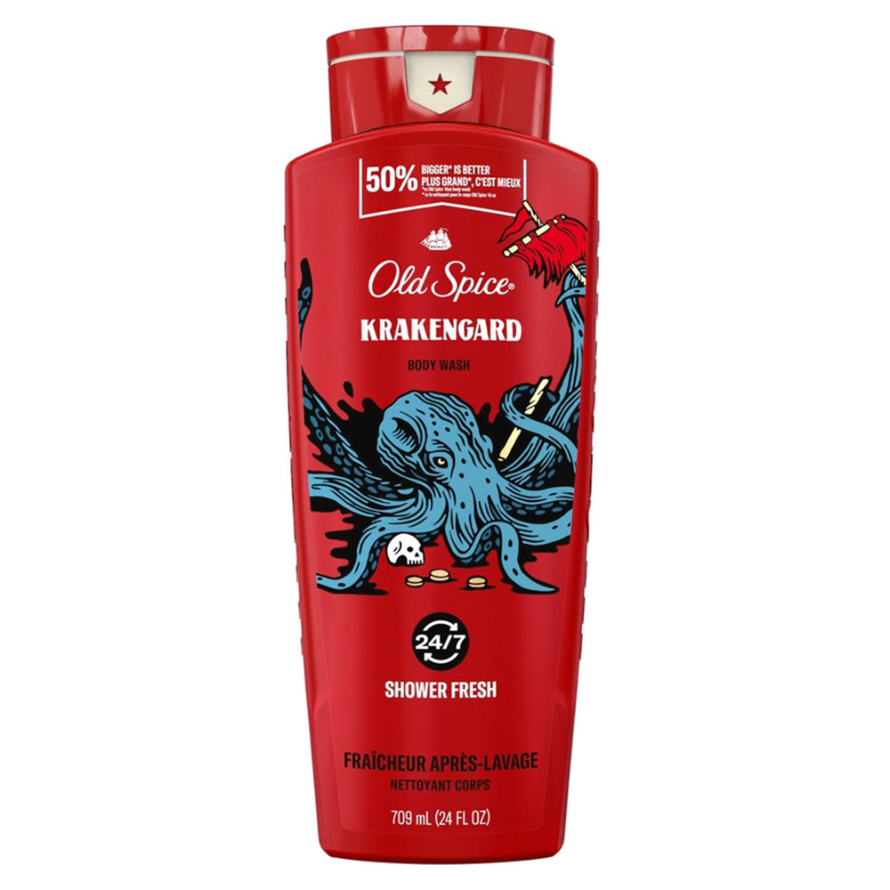 Old Spice Krakengard Deep Ocean Scent Body Wash for Men 24Oz (709ml)