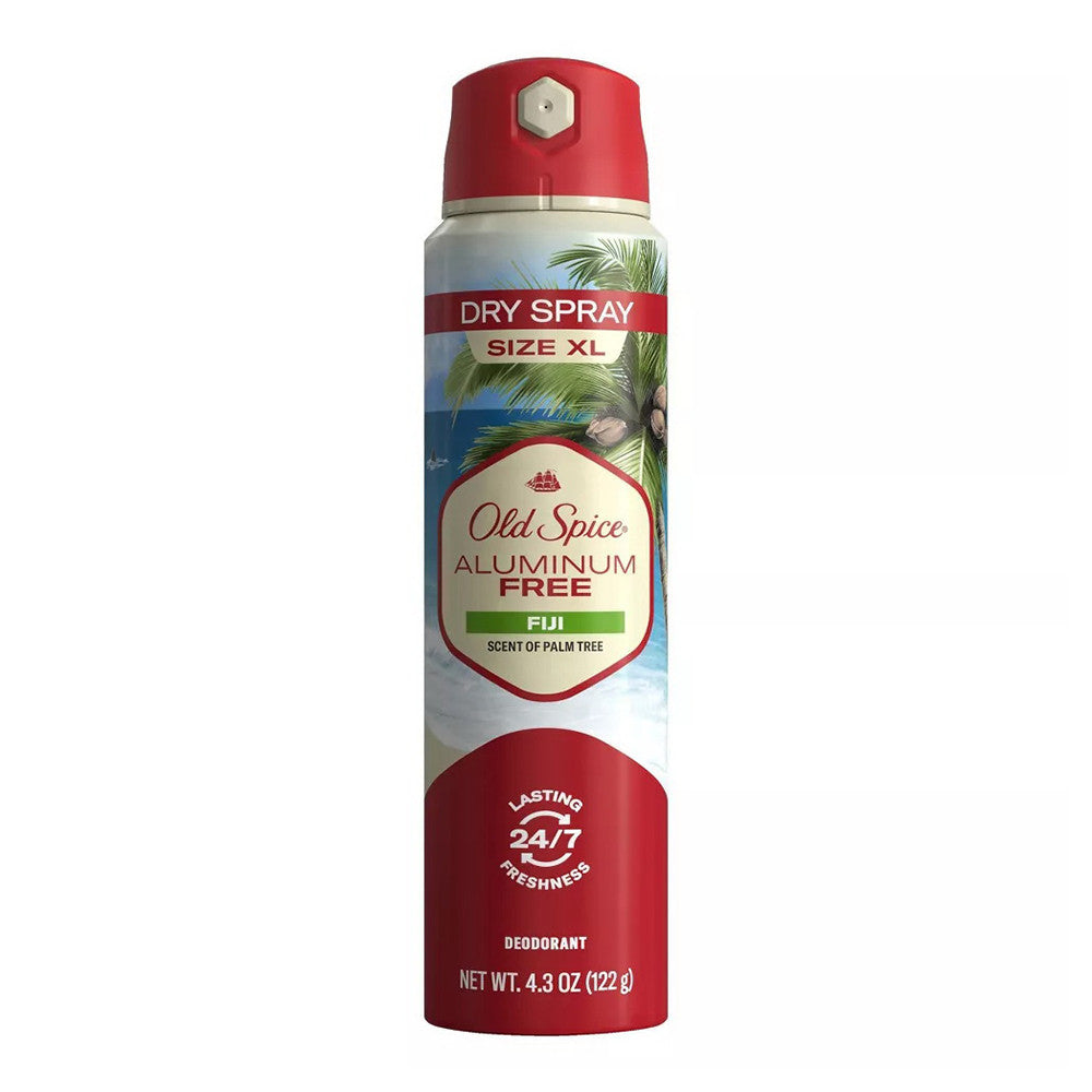Old Spice Aluminum Free Fiji Dry Spray, Tropical Scent, 4.3 Oz