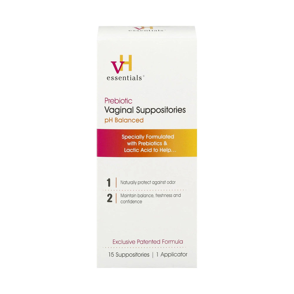 Vh Essentials Prebiotic Vaginal Suppositories pH Balanced- 15 Ea