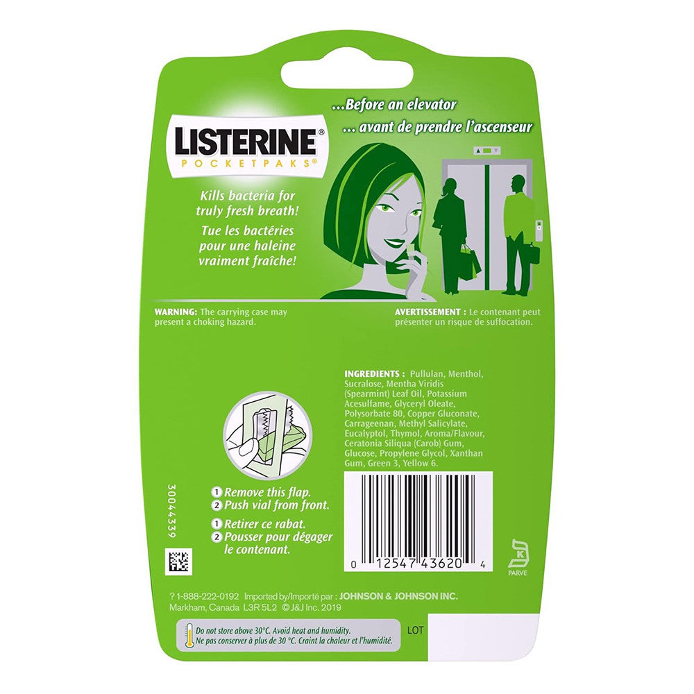 Listerine Freshburst Pocketpaks Bad Breath Strips, 72 Ea
