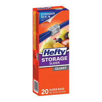 Hefty Slider Quart Size Storage Bags, 20 Ct