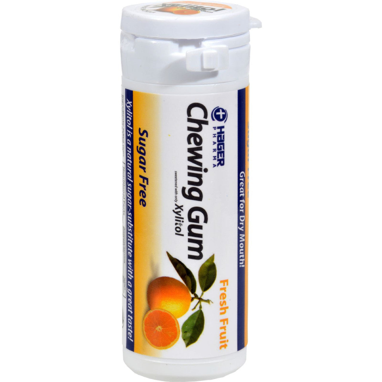 Miradent Hager Pharma Xylitol Sugar Free Chewing Gum, Fresh Fruit - 30 Ea