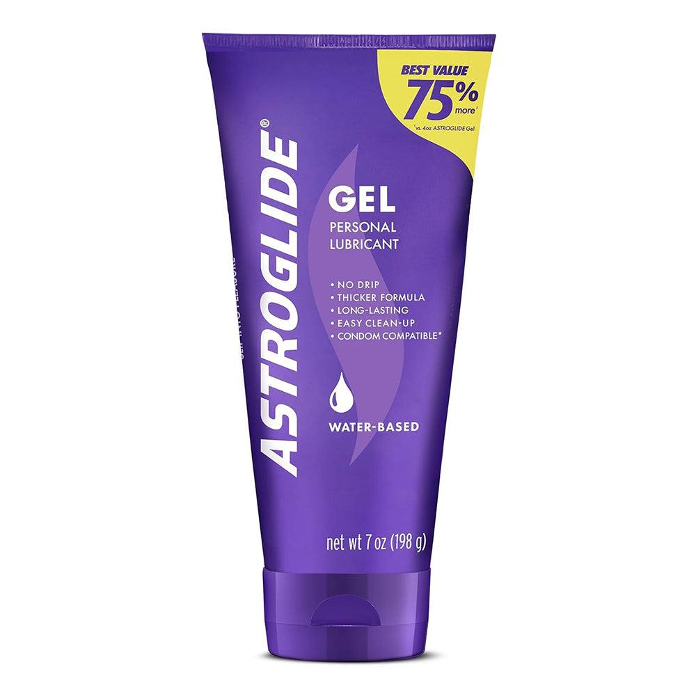 Astroglide Enhances Comfort Moisturizes Long-Lasting Glide Water Based Gel Personal Lubricant 7Oz (198g)