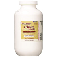 Pharbest 10 Grains Calcium Carbonate Antacid Supplement Tablets, 1000 Ea