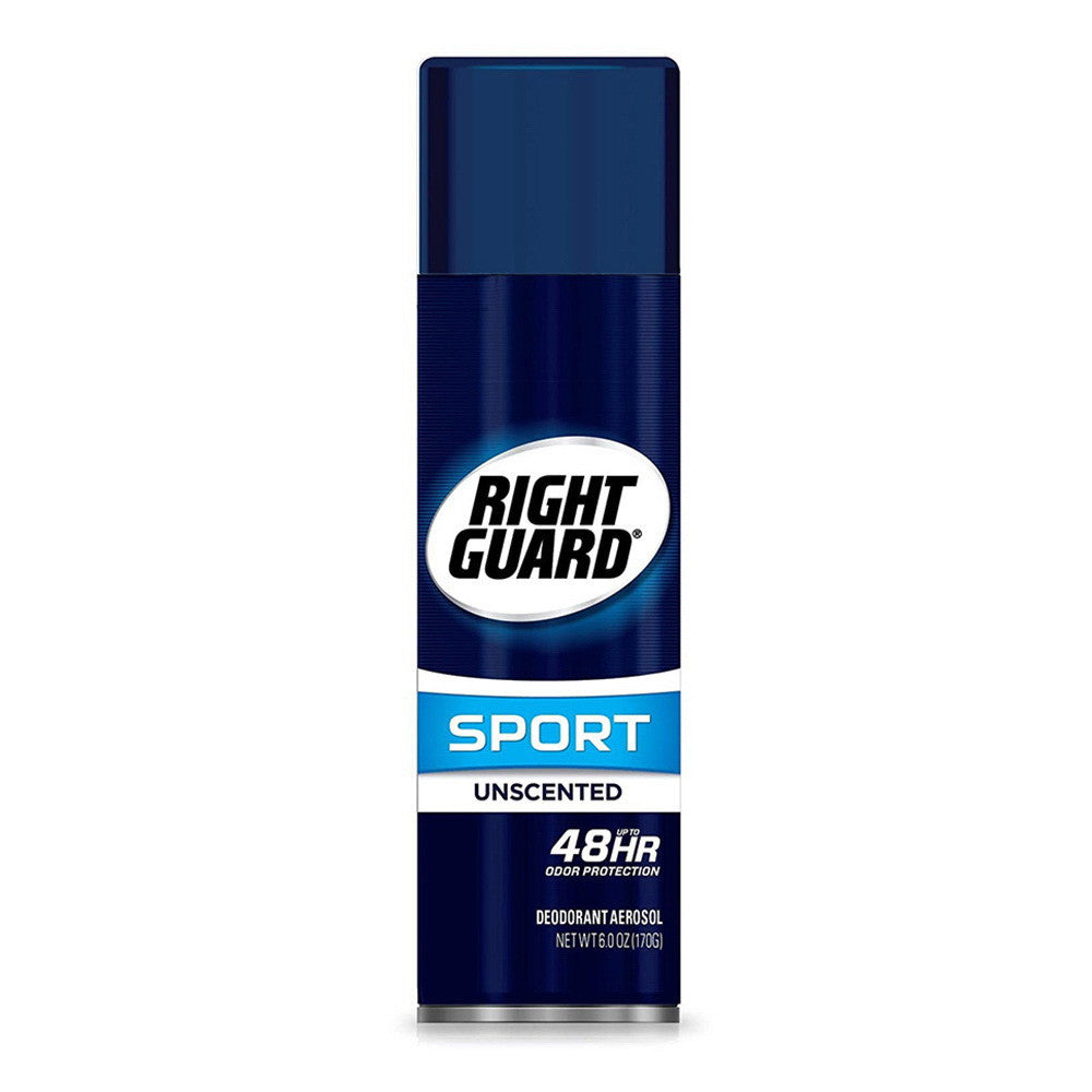 Right Guard Sport Unscented Aerosol Antiperspirant Spray, 6 Oz