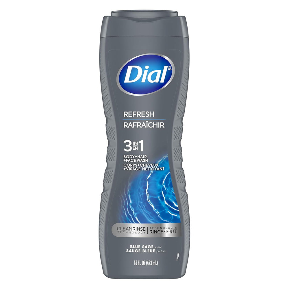 Dial For Men Hydrofresh Hair And Body Wash, Full Force - 16 Oz