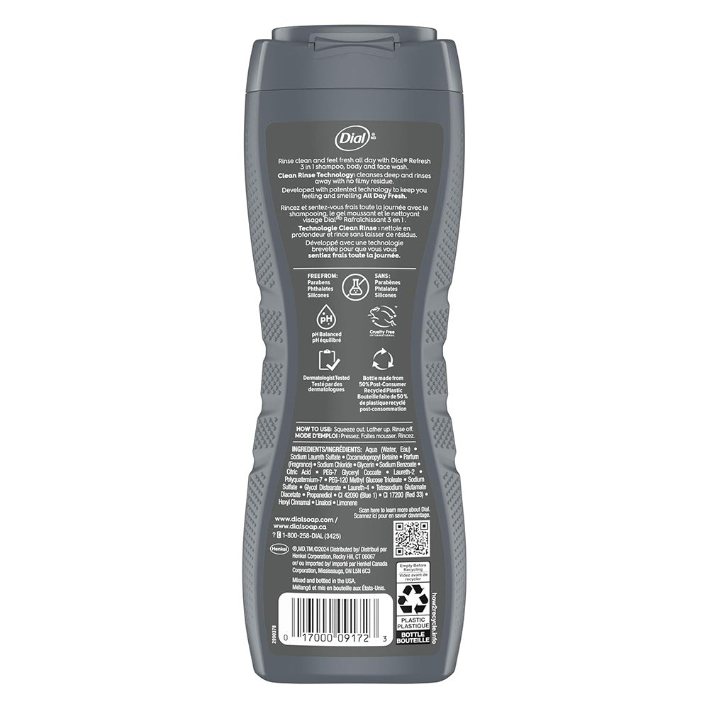 Dial For Men Hydrofresh Hair And Body Wash, Full Force - 16 Oz