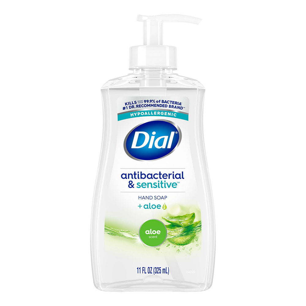 Dial Antibacterial and Sensitive Liquid Hand Soap, Aloe, 11 Oz