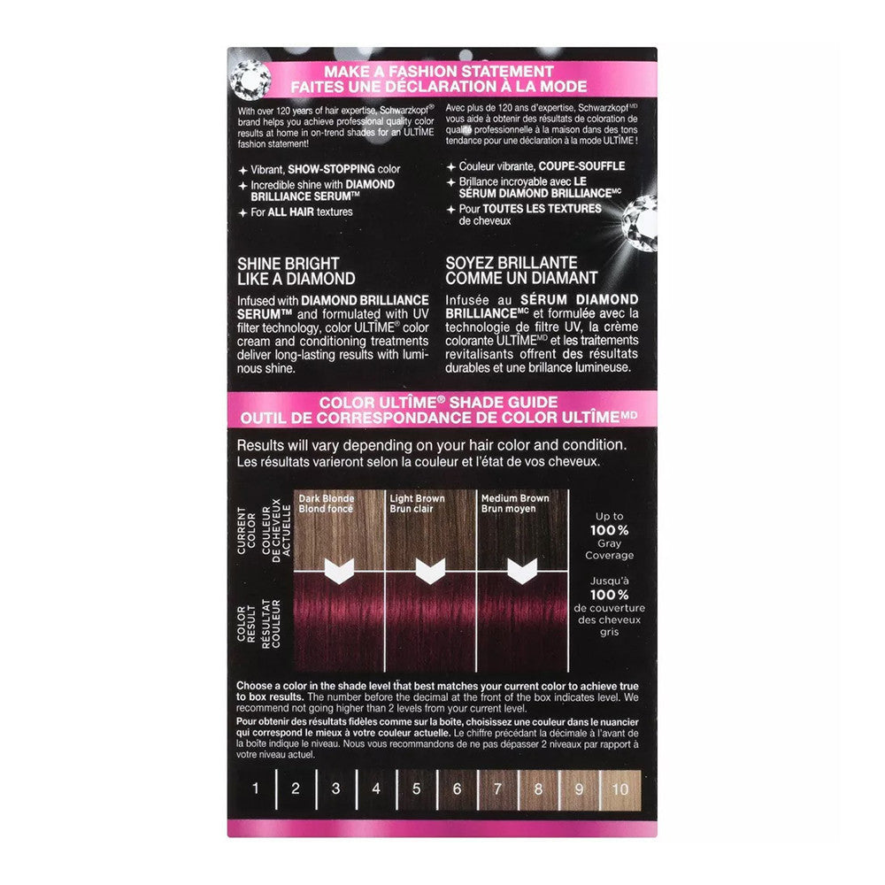 Schwarzkopf Color Ultime Permanent Color 5.23, Charcoal Fuchsia, 1 Ea