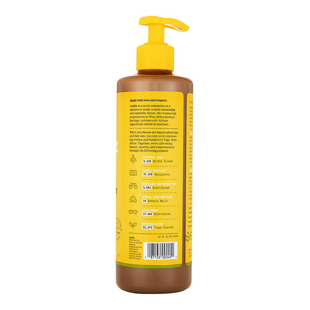 Alaffia Authentic African Black Soap with Hemp Olive Leaf, 16 Oz