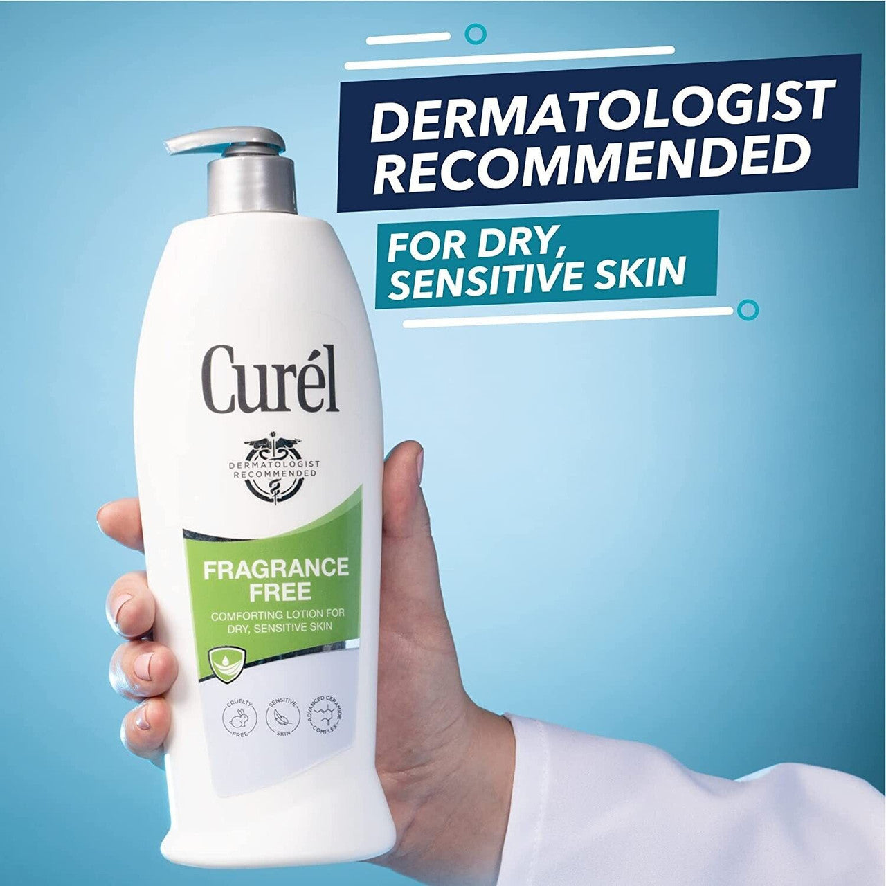 Curel Daily Moisture Fragrance Free Lotion For Dry Skin, 13 Oz
